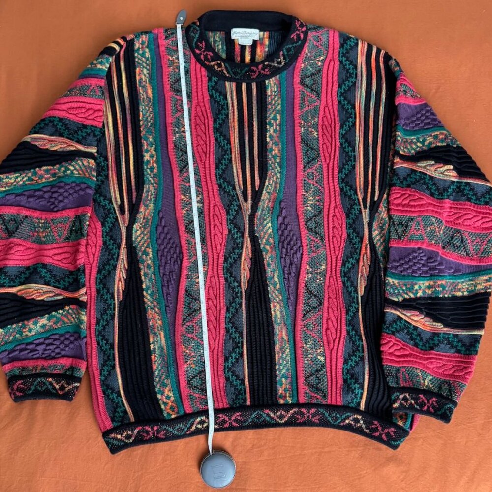 Vintage Norm Thompson 100% Cotton Coogi-style Mens Crewneck Sweater, Size XL